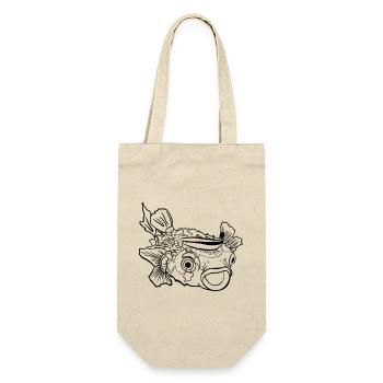 Pufferfish, hedgehog fish and cleaner wrasse symbiosis - Gift Bag for Bottles - nature - Front