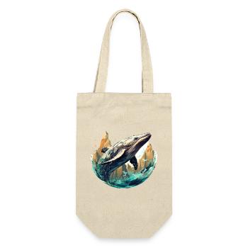 Whale - stylish, modern, abstract - whale art - Gift Bag for Bottles - nature - Front