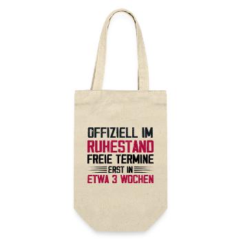 Offiziell Im Ruhestand - Geschenkbeutel für Flaschen - Natur - Vorne