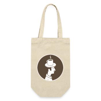 Coffee Hat Man - Gift Bag for Bottles - nature - Front