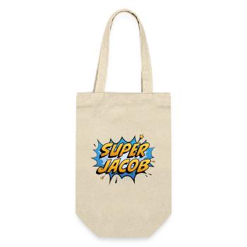 Super Jakob - Geschenkbeutel für Flaschen - Natur - Vorne