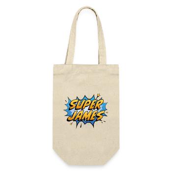 Super James - Geschenkbeutel für Flaschen - Natur - Vorne