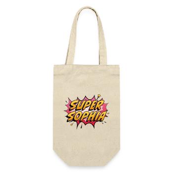 Super Sophia - Geschenkbeutel für Flaschen - Natur - Vorne