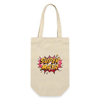 Super Maya - Geschenkbeutel für Flaschen - Natur - Vorne
