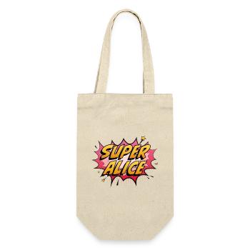 Super Alice - Geschenkbeutel für Flaschen - Natur - Vorne