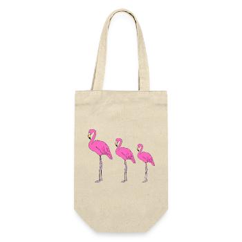 flamingo family mother child single parent - Gift Bag for Bottles - nature - Front