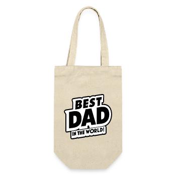 Meilleur papa pour toujours pour la fête des pères ou l’anniversaire - Sac à bouteille - nature - Devant