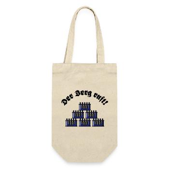 Der Berg Ruft! (Bier Bierkästen Bierkisten / Blau) - Geschenkbeutel für Flaschen - Natur - Vorne