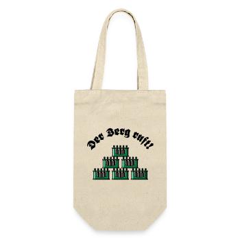 Der Berg Ruft! (Bier Bierkästen Bierkisten / Grün) - Geschenkbeutel für Flaschen - Natur - Vorne