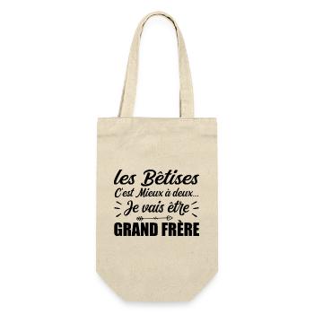 Je vais être grand frère - Sac à bouteille - nature - Devant