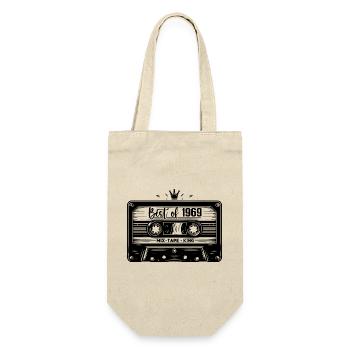 Kassette 1969 Vintage 1969 Vintage 1969 Geschenke - Geschenkbeutel für Flaschen - Natur - Vorne
