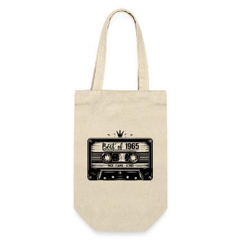 Kassette 1965 Vintage 1965 Vintage 1965 Geschenke - Geschenkbeutel für Flaschen - Natur - Vorne