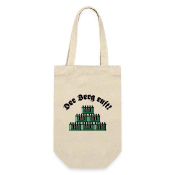 Der Berg Ruft! (Bier / Bierkästen / Grün / Old) - Geschenkbeutel für Flaschen - Natur - Vorne