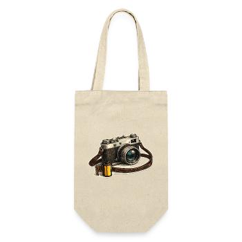 Appareil photo vintage avec pellicule - Sac à bouteille - nature - Devant