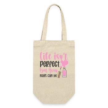 Life Isn’t Perfect Manucure Nail Designer - Sac à bouteille - nature - Devant