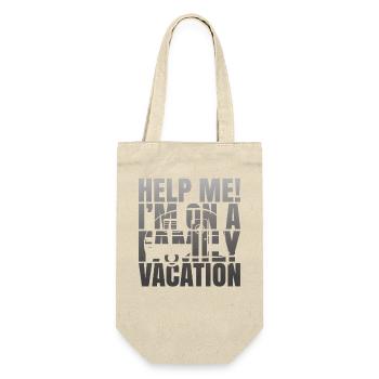 Hilfe, Ich Bin Im Familienurlaub - Geschenkbeutel für Flaschen - Natur - Vorne