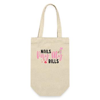 Nails Pay My Bills Manucure Nail Tech - Sac à bouteille - nature - Devant