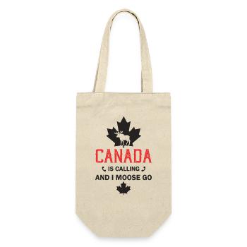 Kanada Elch Kanadische Flagge Maple Leaf - Geschenkbeutel für Flaschen - Natur - Vorne