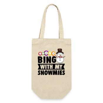 Bingo avec mes snowmies drôle bonhomme de neige - Sac à bouteille - nature - Devant