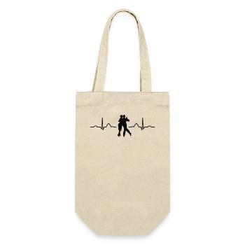 Tango Argentino Heartbeat Tango Vals - Geschenkbeutel für Flaschen - Natur - Vorne