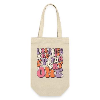 Libraries are for everyone to read - Gift Bag for Bottles - nature - Front