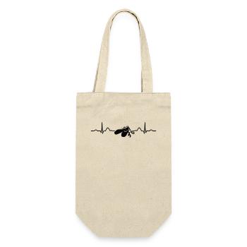 Ballett Tänzer Herzschlag Ekg Ballerina - Geschenkbeutel für Flaschen - Natur - Vorne
