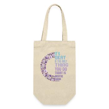Guerrier de la santé mentale violet et turquoise - Sac à bouteille - nature - Devant
