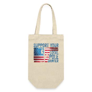 Support Your Local Pole Dancer Lineman - Gift Bag for Bottles - nature - Front