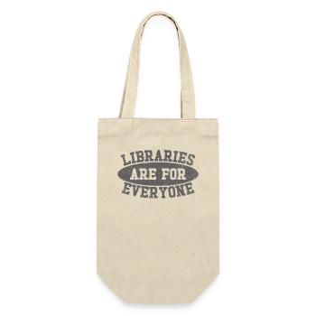 Bibliotheken Sind Für Alle Da Buchliebhaber - Geschenkbeutel für Flaschen - Natur - Vorne