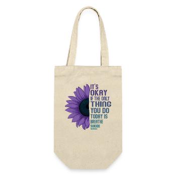 Guerrier de la santé mentale violet et turquoise - Sac à bouteille - nature - Devant