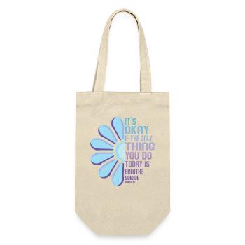 Guerrier de la santé mentale violet et turquoise - Sac à bouteille - nature - Devant