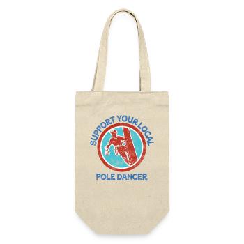 American Lineman Powerline Worker Design - Gift Bag for Bottles - nature - Front