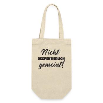 Nicht Despektierlich Gemeint - Geschenkbeutel für Flaschen - Natur - Vorne