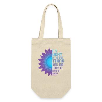 Guerrier de la santé mentale violet et turquoise - Sac à bouteille - nature - Devant