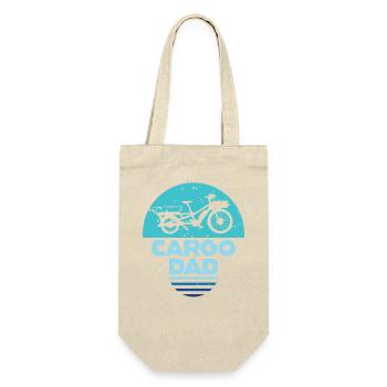 Cargo Dad Lastenrad Cargobike - Geschenkbeutel für Flaschen - Natur - Vorne