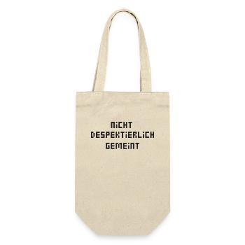Nicht Despektierlich Gemeint - Geschenkbeutel für Flaschen - Natur - Vorne