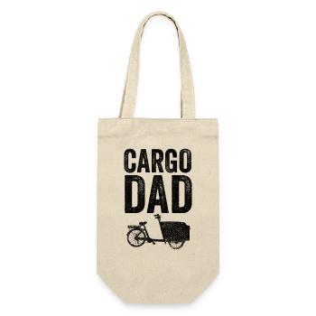 Cargo Dad Lastenrad Cargobike - Geschenkbeutel für Flaschen - Natur - Vorne