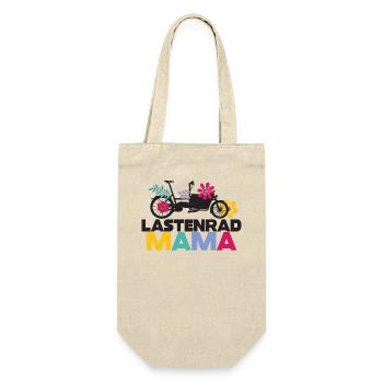 Lastenrad Mama Fahrrad Cargobike - Geschenkbeutel für Flaschen - Natur - Vorne