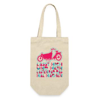 Cargo Bike Retro Cargo Bike Cargobike - Gift Bag for Bottles - nature - Front