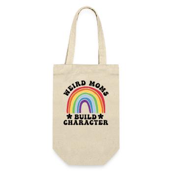 Weird Moms Build Character - Gift Bag for Bottles - nature - Front