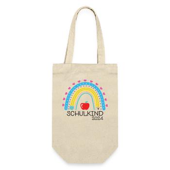 Start of school enrollment school child 2024 - Gift Bag for Bottles - nature - Front