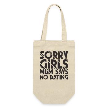 Sorry Girls Mum Sagt KeinDate Babyparty - Geschenkbeutel für Flaschen - Natur - Vorne