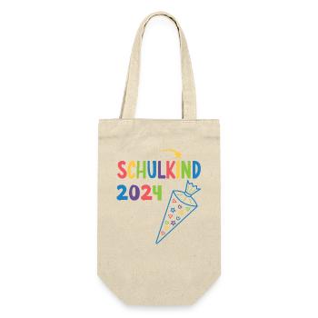 Start of school enrollment school child 2024 - Gift Bag for Bottles - nature - Front