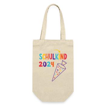 Start of school enrollment school child 2024 - Gift Bag for Bottles - nature - Front