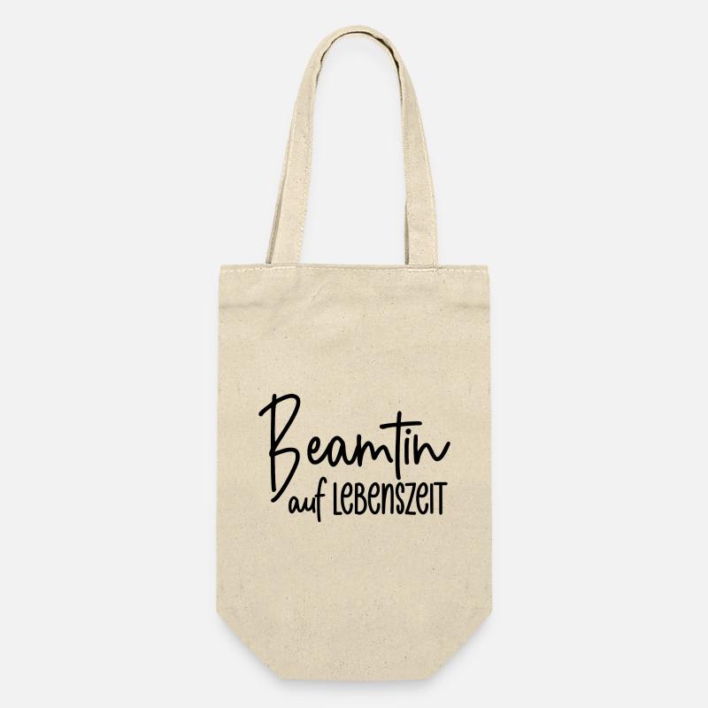Beamtin auf Lebenszeit - Geschenkbeutel für Flaschen - Natur