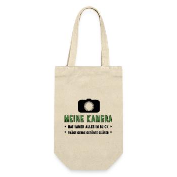 Fotograf fotografieren - Geschenkbeutel für Flaschen - Natur - Vorne