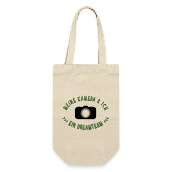 meine Kamera und ich - Geschenkbeutel für Flaschen - Natur - Vorne