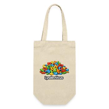 Humorbild-Legasthenie - Geschenkbeutel für Flaschen - Natur - Vorne