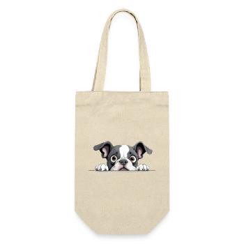 Bouledogue français Coup d’œil mignon Adorable animal drôle - Sac à bouteille - nature - Devant