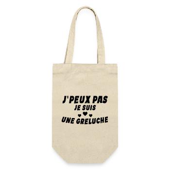 J'peux Pas Je Suis Une Greluche - Sac à bouteille - nature - Devant